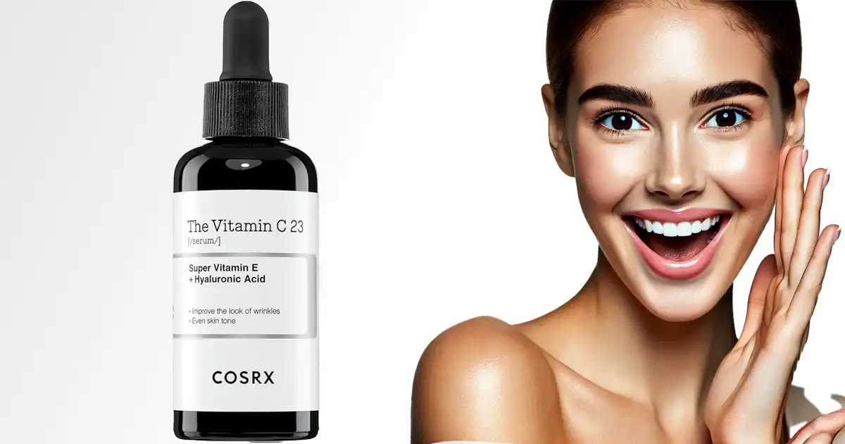 cosrx vitamin c peptide booster set reviewed by woman with glowing face and skin